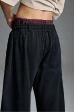 Double Waist Sweatpants Black (2)