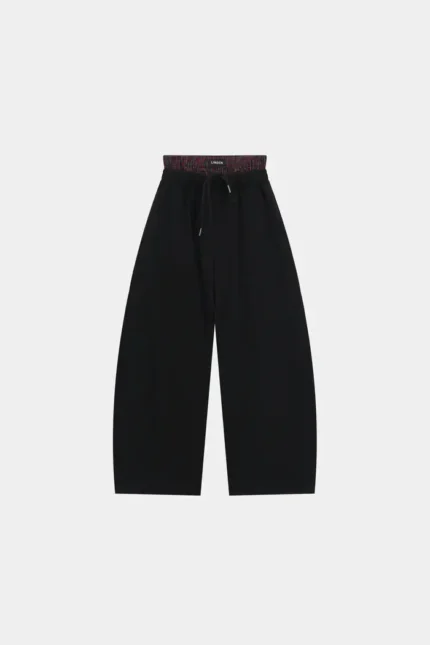 Double Waist Sweatpants Black