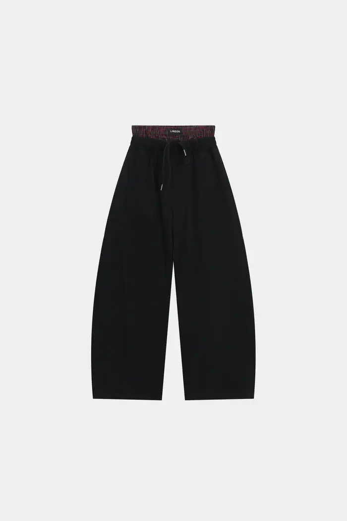 Double Waist Sweatpants Black Double Waist Sweatpants Black