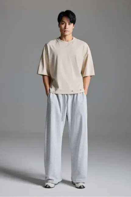 Double Waist Sweatpants Grey (1)