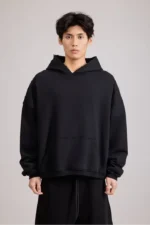 Woolenmaker Cropped Hoodie Black (2)