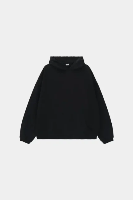 Woolenmaker Cropped Hoodie Black