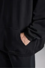 Woolenmaker Cropped Hoodie Black (7)