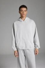 Woolenmaker Cropped Hoodie Grey (2)