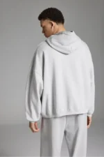 Woolenmaker Cropped Hoodie Grey (4)