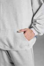 Woolenmaker Cropped Hoodie Grey (5)