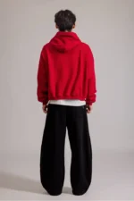Woolenmaker Cropped Hoodie Red (5)