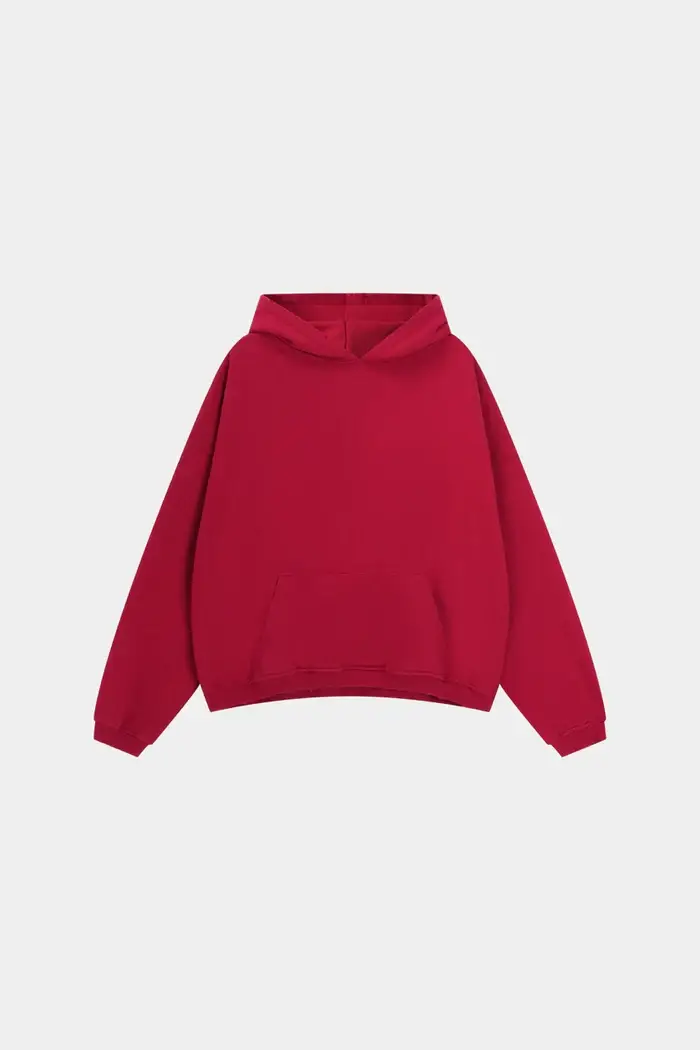 Woolenmaker Cropped Hoodie Red Woolenmaker Cropped Hoodie Red
