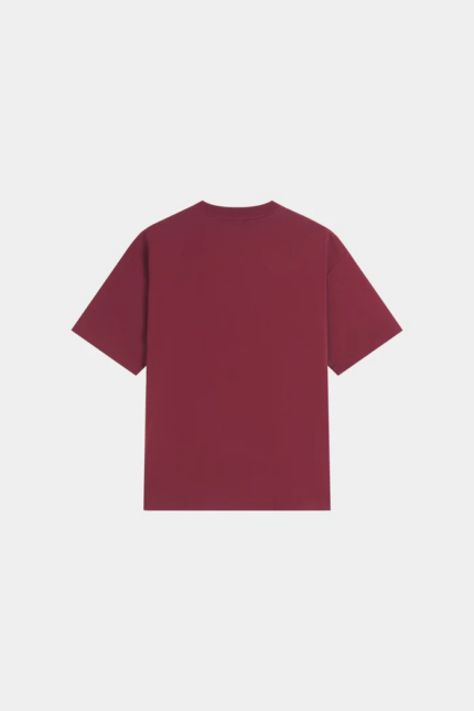 Woolenmaker Drop Shoulder T shirt Wine (1)