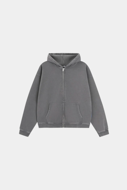 Woolenmaker Linden Zip Jacket Charcoal