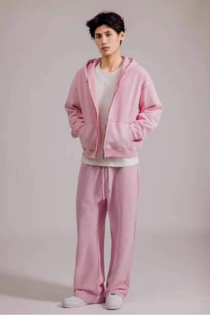 Woolenmaker Linden Zip Jacket Pink (1)